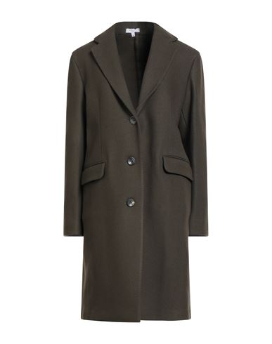 Boglioli Woman Coat Dark Green Size 10 Wool, Polyamide In Gray