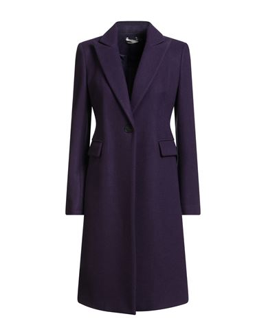 Rebel Queen By Liu •jo Woman Coat Purple Size 10 Acrylic, Polyester, Wool In Purple