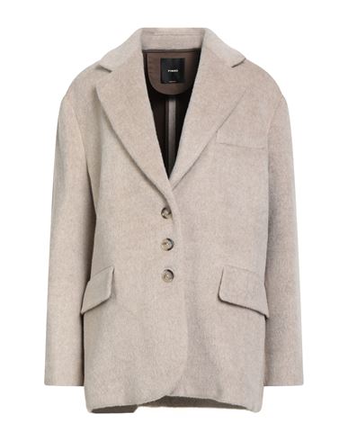 Pinko Woman Coat Beige Size 8 Alpaca Wool, Nylon, Wool In Neutral