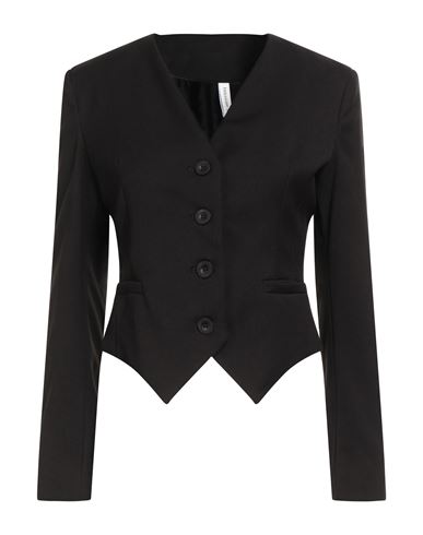 Tensione In Woman Jacket Black Size M Polyester, Viscose, Elastic Fibres In Black