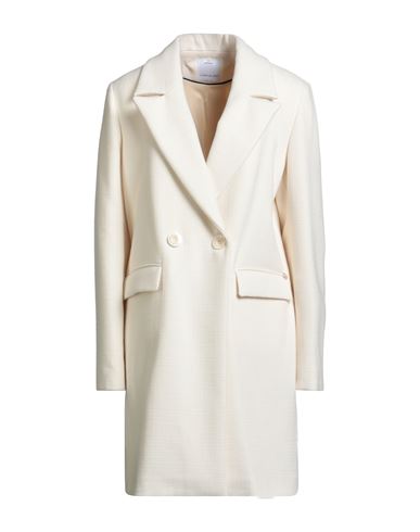 Le Sarte Del Sole Woman Coat Off White Size 10 Polyester, Viscose, Elastane In Neutral