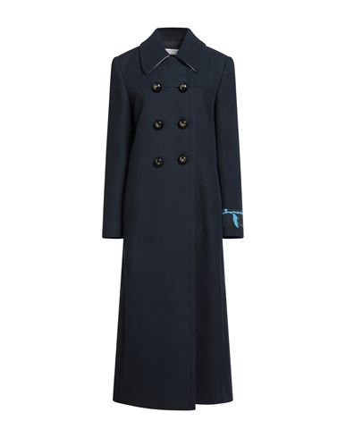 Philosophy Di Lorenzo Serafini Woman Coat Midnight Blue Size 6 Cotton, Virgin Wool In Blue