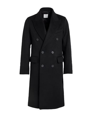 Sandro Man Coat Black Size Xs Virgin Wool, Cashmere, Polyester In Black