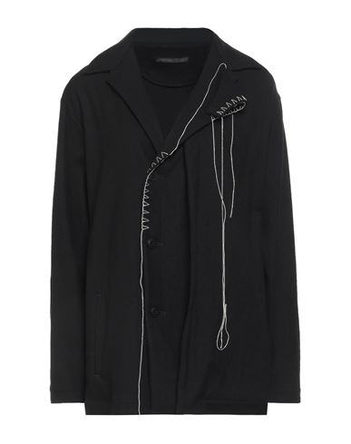 Y's Yohji Yamamoto Woman Jacket Black Size 2 Wool, Polyurethane In Black