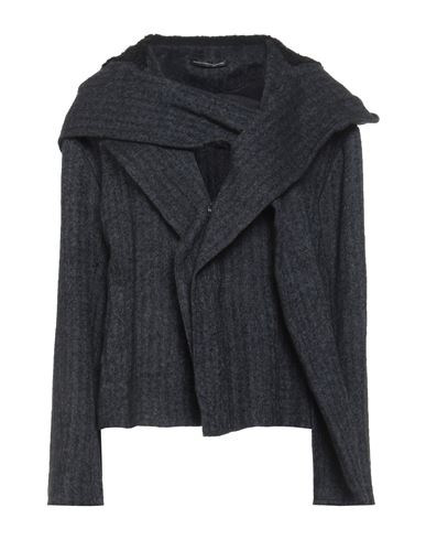 Y's Yohji Yamamoto Woman Jacket Navy Size 2 Linen, Wool, Acrylic, Cotton In Gray