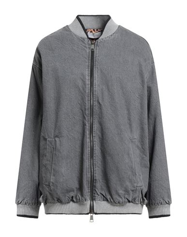 Motel Woman Denim Outerwear Grey Size M Cotton In Gray