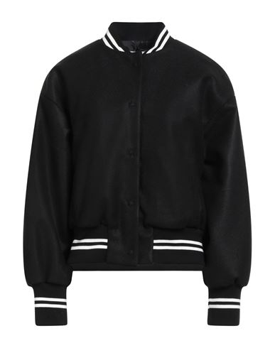 Motel Woman Jacket Black Size M Acrylic, Polyester, Wool In Black