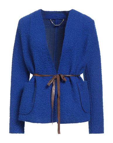 Rebel Queen By Liu •jo Woman Jacket Blue Size L Polyester, Virgin Wool
