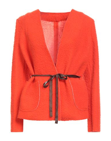 Rebel Queen By Liu •jo Woman Jacket Orange Size L Polyester, Virgin Wool In Orange