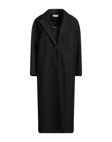 Motel Woman Coat Black Size S Polyester, Elastane In Black
