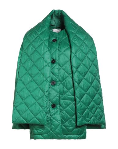Meimeij Woman Puffer Green Size 4 Polyester, Polyamide In Green