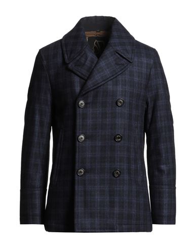 Sealup Man Coat Navy Size 42 Virgin Wool In Blue
