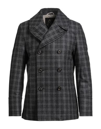 Sealup Man Coat Grey Size 44 Virgin Wool In Black