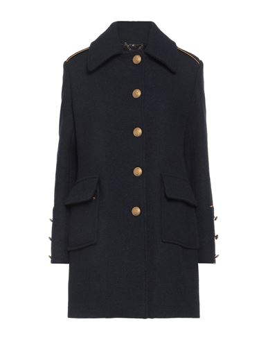 Sealup Woman Coat Midnight Blue Size 10 Virgin Wool In Black