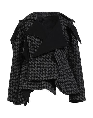 Yohji Yamamoto Collections Woman Jacket Grey Size 2 Wool, Nylon In Gray