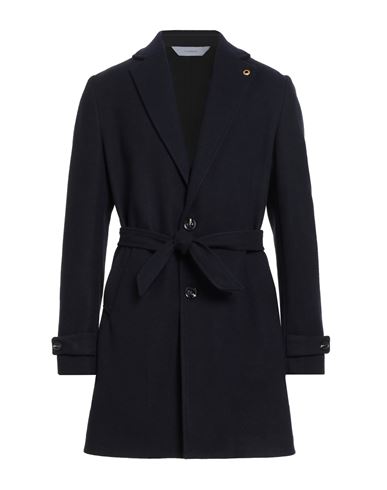 Stilosophy Man Coat Navy Size 44 Polyester In Black