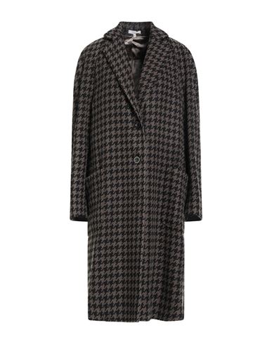 Boglioli Woman Coat Khaki Size 6 Virgin Wool, Cashmere In Multi