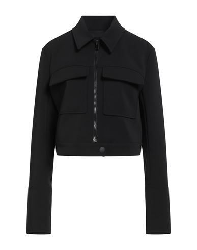 Patrizia Pepe Woman Jacket Black Size 10 Polyester, Elastane In Black