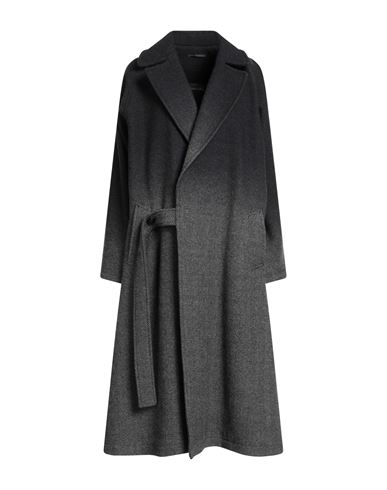 Yohji Yamamoto Woman Coat Charcoal Size 1 Wool, Polyester, Nylon, Acrylic In Gray