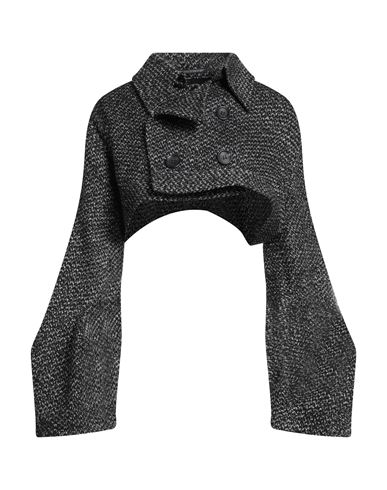 Yohji Yamamoto Woman Jacket Charcoal Size 3 Wool, Linen, Nylon In Gray