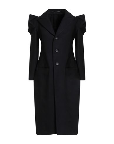 Yohji Yamamoto Woman Coat Black Size 3 Wool In Black