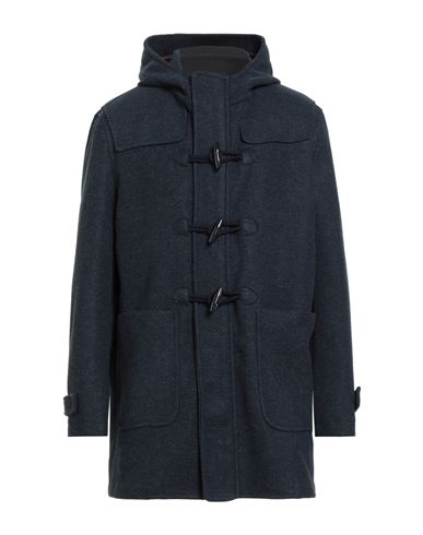 Barbati Man Coat Navy Size 46 Polyester, Polyamide In Black