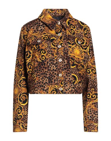 Versace Jeans Couture Woman Jacket Brown Size 6 Cotton, Viscose, Elastane