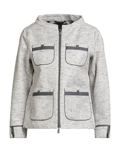 Herno Laminar Woman Jacket Light Grey Size 6 Cotton, Viscose, Polyester, Acrylic, Polyamide In Gray