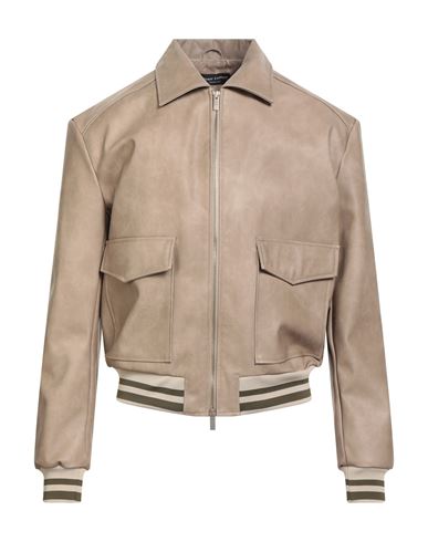 Street Leathers Man Jacket Beige Size Xxl Polyester, Polyurethane In Brown