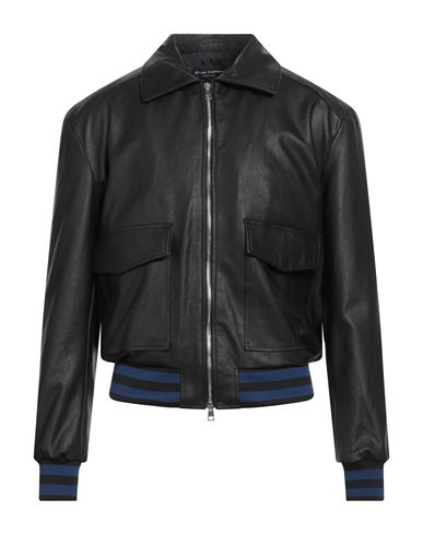 Street Leathers Man Jacket Black Size Xxl Polyester, Polyurethane In Black