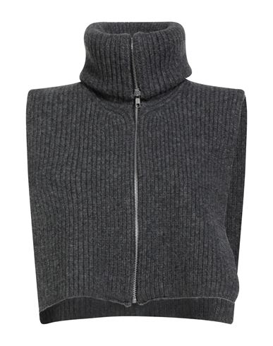Federico Cina Woman Cape Grey Size Onesize Wool, Nylon In Gray