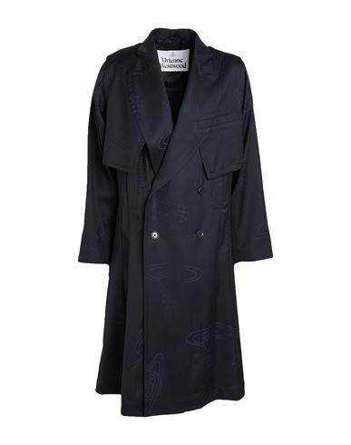 Vivienne Westwood Man Coat Black Size M Wool In Blue