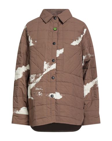 Barrow Woman Puffer Camel Size M Cotton, Elastane In Brown