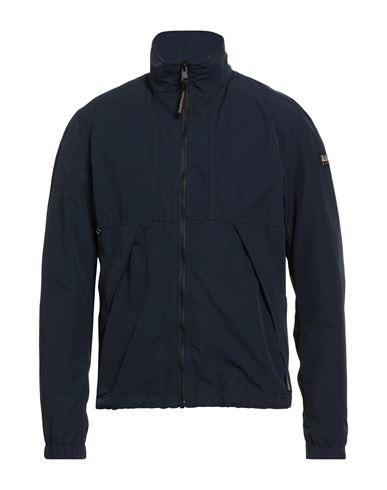 Napapijri Man Jacket Midnight Blue Size S Cotton, Polyamide In Blue