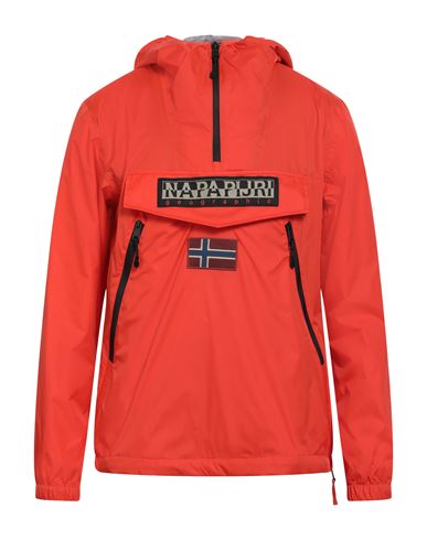Napapijri Man Jacket Tomato Red Size S Polyamide In Red