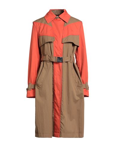Mcm Woman Overcoat & Trench Coat Orange Size 4 Cotton, Nylon In Orange