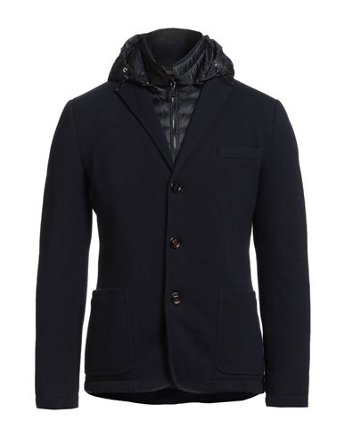 Moorer Man Jacket Midnight Blue Size 44 Virgin Wool, Cashmere, Polyamide In Blue