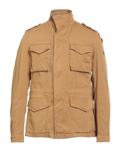 Yuko Man Jacket Camel Size M Cotton, Elastane In Brown