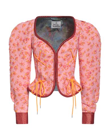 Vivienne Westwood Woman Jacket Salmon Pink Size 6 Recycled Polyester, Polyamide, Polyester In Pink