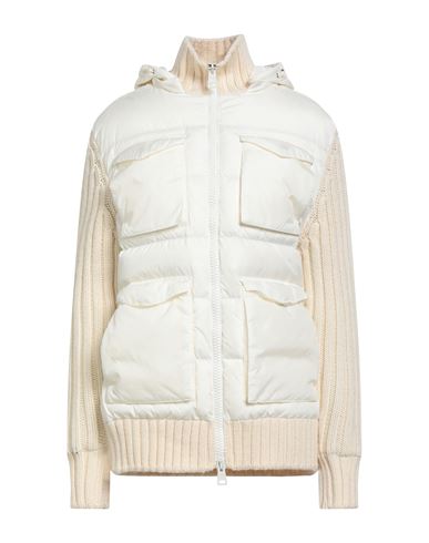 Herno Woman Puffer Cream Size 14 Wool, Polyamide In Brown