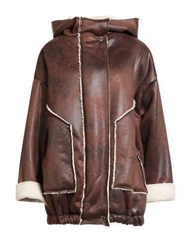 Tensione In Woman Jacket Brown Size M Polyester In Brown
