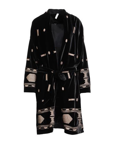 Tensione In Woman Overcoat & Trench Coat Black Size M Polyester, Elastic Fibres In Black