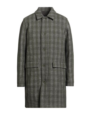 Herno Man Coat Military Green Size 40 Polyester, Recycled Wool, Cotton In Multi