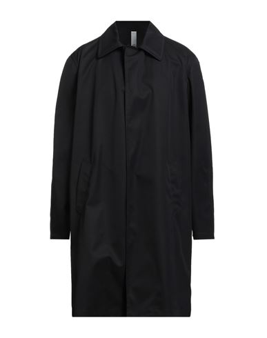 Slowear Teknosartorial Man Overcoat & Trench Coat Black Size 46 Polyester, Cotton In Black