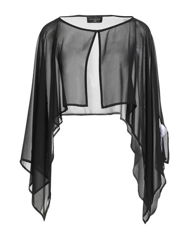 Gaelle Paris Gaëlle Paris Noir Woman Cape Black Size 4 Polyester In Black