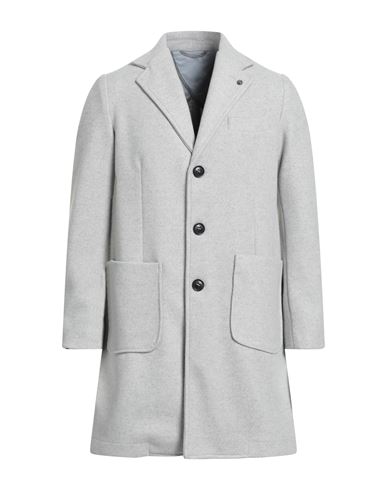 Barbati Man Coat Light Grey Size 42 Polyester, Polyamide In Gray