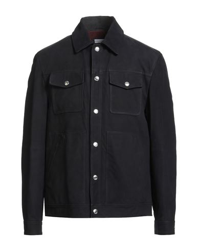 Brunello Cucinelli Man Jacket Black Size Xxl Leather In Black