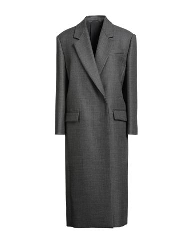 Brunello Cucinelli Woman Coat Charcoal Size 6 Virgin Wool, Brass In Gray