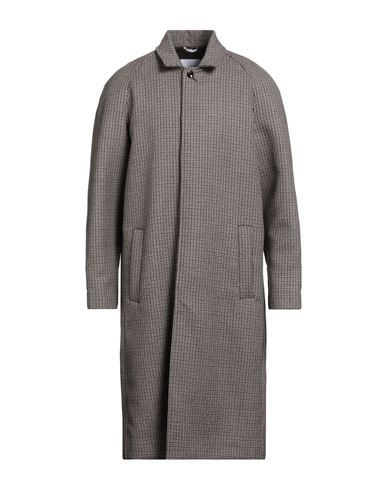 Cruna Man Coat Brown Size 44 Virgin Wool, Cashmere In Gray