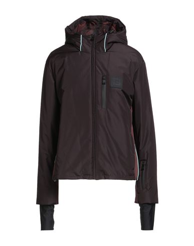 Fendi Woman Jacket Chocolate Brown Size 8 Polyester, Polyurethane Resin In Brown